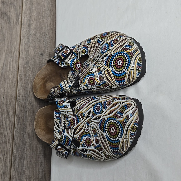Birkenstock Amsterdam Colorful Floral Patterned Vegan Clog Sandals size 39 L8 M6 - Picture 1 of 7